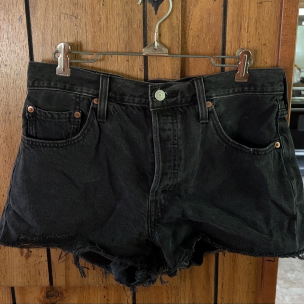 Black Levi 501 shorts